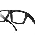XXL Size Sunglasses for Big Heads Z87 TR90 Ultralight Matte Black UV400 side angle view