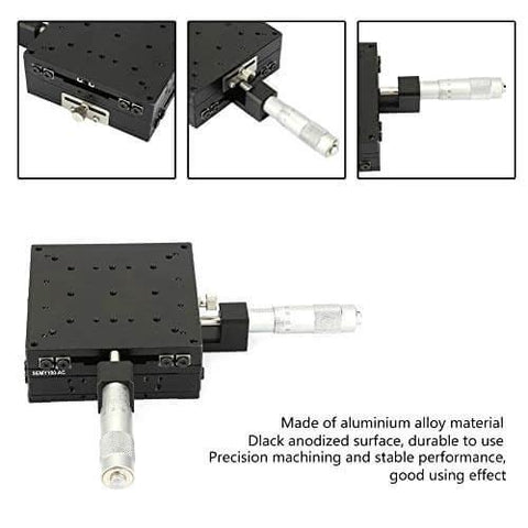 ✝️ XY Linear Stage, Keenso SEMY100-AC Micrometer Manual Precision Linear Translation Stage Displacement Trimming shown from multiple angles