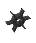 8M6014002 Water Pump Impeller for Yamaha 9.9-15 Hp Outboards, black rubber, six-blade view, loose part