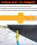 Lower Unit Gear Lube Fill Pump Set with Metric Adapter for Used with 32 oz Quart Bottles, shown with yellow 3/8-16 adapter