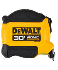 Atomic Compact 30 Ft Tape Measure With Finger Brake for Precision and One Hand Quick Measurement, 30 Foot Total Length