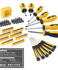 Screwdriver set from the 390-Piece Hand Tool Kits for Home, 14-Inch Wide Mouth Tool Bag with Tools Included for daily use