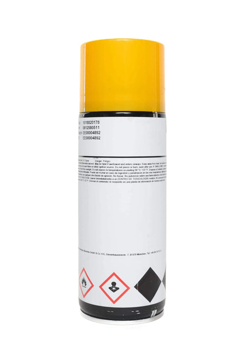 Back view of Premium Synthetic Spray Lubricant for Tools and Sporting Weapons from Kluber Lubrication KLUBERSYNTH MZ 4 17 400 ml spray can