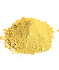 Yellow Ultra Fine Snap Line Chalk delivers precise marks on concrete and wood with fade resistant lines; loose chalk powder on white surface.