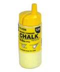Yellow Ultra Fine Snap Line Chalk delivers precise marks on concrete and wood with fade resistant lines; 10.5 oz bottle with nozzle