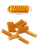 Light Load 8mm OD 20mm Long Die Spring Yellow Compression Spring Mold For Ender 3 Bed 3D Printer Replacement Pack Of 20