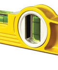 Compact 10 Inch Die Cast Torpedo Level With One Horizontal And One Vertical Vial Provides Fast Accurate Checks On Flat Surfaces Ideal For Tile Cabinetry And Carpentry Work For Precise Framing Tasks On Busy Job Sites