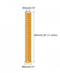 3D Printer Die Springs 8mm OD 60mm Long 20 Pack Yellow Spiral Stamping Light Load Compression Mould Die Springs For 3D Printer Parts