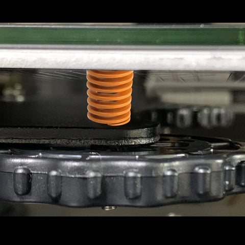 Die Springs For 3D Printers 20mm OD 10mm ID 25mm Length 65Mn Steel Spiral Compression Springs Yellow Painted installed
