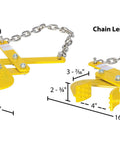 Heavy Duty Double Scissor Pallet Puller For Easy Pallet Moving, 4 Inch Jaw Opening, 5000 Lb Capacity, Built Tough Steel Construction, Yellow