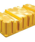 Yellow Beefed Up Heavy Duty Drum Spill Containment Pallet With Drain And Forklift Pockets, 66 Gallon Sump, 4,000 Lb Load Capacity