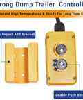 4 Wire Double Acting Dump Trailer Remote Control Switch For 12V DC Hydraulic Power Unit Up And Down Controller Ideal For Dump Trucks Lift Gates And Tipper Trailers With 15 Ft Cord And Magnetic Back