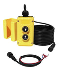 3 Wire Dump Trailer Remote Control Switch For 12V DC Single Acting Hydraulic Pump Power Unit Fits Lift Unloading, Two Button Pendant Remote