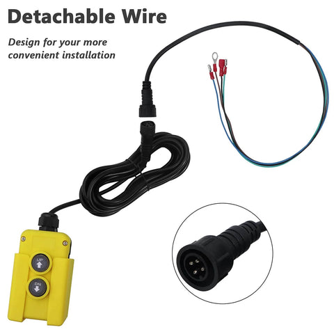 4 Wire Dump Trailer Remote Control Switch For 12V DC Hydraulic Pump Power Unit Up Down Control Double Acting Trailer Controller