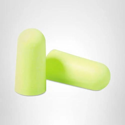 E-A-Rsoft Yellow Neons Disposable Ear Plugs Pack 200 Pairs Individually Wrapped Regular Size Uncorded With 33 dB NRR