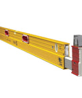 Extendable Plate Level For 6 To 10 Feet With Removable Standoffs And Extra Long Spirit Level In Yellow, Side View