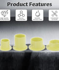Flanged POM Sleeve Bearings 10mm ID By 12mm OD By 6mm Length With 18mm Flange Diameter Pack Of 4 shown with product features