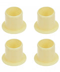 Flanged Sleeve Bearing Set 12mm Bore 14mm OD 15mm Length POM Self Lubricating Oilless Wrapped Bushings Yellow Four Piece Pack