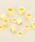 Six Pcs Flanged Sleeve Bearings 8 mm Inner Diameter 10 mm Outer Diameter 10 mm Length POM Plastic Bushing Yellow