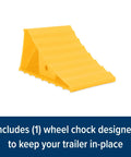 Keep Your Travel Trailer Steady With This Heavy Duty Wheel Chock For Trailers And RVs UV Protected Plastic Fits Tires Up To 26 Inches