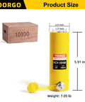 Heavy Duty 10 Ton 4 Inch Stroke Porta Power Single Acting Hydraulic Lifting Cylinder Jack for Shipbuilding Machinery and Industry with Auto Retract Yellow by Dooroom