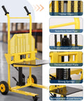 Heavy Duty Hydraulic Material Lift With 440 Lb Capacity Pallet Truck Dolly And Lift Table 36 Inch Max Lift Versatile Forklift Stacker in warehouse