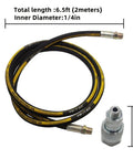 2 x 6.5 ft pipe for Air Hydraulic Pump, 10,000 PSI 1/2 Gal Reservoir, NPT 3/8" Oil Outlet, with quick coupler