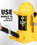 Low Profile 12 Ton Hydraulic Bottle Jack With 24,000 Lbs Capacity, Welded Stubby Jack For Home Garage Pro Shop And Commercial Use