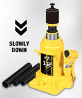 Low Profile 12 Ton Hydraulic Bottle Jack With 24,000 Lbs Capacity, Welded Stubby Jack For Home Garage Pro Shop And Commercial Use