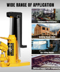 Heavy Duty Toe Jack 2.5 Ton With 5 Ton Top Lift For Cars And Machinery, Air Hydraulic Claw Jack by Yellow Jacket in use