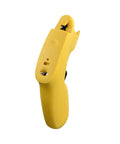 Yellow handheld The Complete LED Christmas Holiday Light Set Repair Tool To Fix LED Light Sets, featuring a bulb tester and puller.
