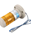Rugged Continuous Yellow LED Industrial Signal Light Tower Lamp 110V AC Direct Mount With A 3.1 By 4.9 Inch Base
