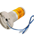 Rugged Continuous Yellow LED Industrial Signal Light Tower Lamp 110V AC Direct Mount With A 3.1 By 4.9 Inch Base For Industrial Warning Systems LTP 502T Built To Last