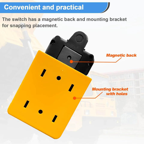 4 Wire Dump Trailer Remote Control Switch 12V DC Up Down Momentary Push Button For Double Acting Hydraulic Pump Lift Winch Dump Bed G018 4W Weatherproof ABS Shell Dustproof Quick Hookup