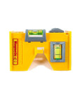 Front view of Magnetic Composite Post Level With Elastic Hands Free Loop Three Vials For Quick Plumb And Level Reads Yellow Magnetic Level Tool For Posts Poles Rails And Pipes High Impact Construction Swanson Tool Co.
