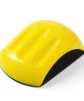 Mouse shaped foam hand sanding block with hook and loop, part of 2 Pack 5 Inch Round And Mouse Shaped Foam Hand Sanding Blocks With Hook And Loop.