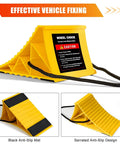 4 Pack Non Slip Wheel Chocks For RVs And Travel Trailers With Rope For Easy Removal Lightweight Plastic Wheel Stoppers