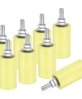 8 Piece Gate Slide Guide Roller Set With 40mm Nylon Rollers And 70mm Length Per Wheel 110mm Overall Assembly Steel Inner Bearing Sealed Ball Bearing Universal Gate Guider For Sliding Doors Yellow