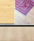 Self Adhesive Flat Floor Transition Strip, PVC Laminate Floor Strip Carpet Transition Strip shown with rug and wood floor.
