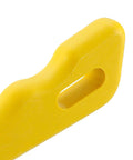 Yellow plastic handle of Wire Scratch Brush 2 Set, Heavy Duty Stainless Steel 11 Inch with Plastic Handle Descaling Welding Dust Bending Hand Tool
