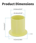 4 Pcs POM Flanged Sleeve Bearings 14mm ID 16mm OD 17mm Length With 22mm Flange Oilless Self Lubricating Yellow Bushing Dimensions
