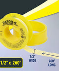 Professional Grade PTFE Thread Seal Tape for Gas Lines with Gasoila, yellow 1/2 inch by 260 inches, high density, non-toxic