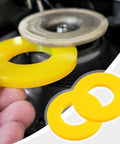 2 Pack Silencer Shock Bushings For Shock Absorption And Noise Reduction Heavy Duty Bushing Dampers Washers shown in use