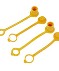 4 Pack 16mm Quick Connect Dust Cap And Plug Set For Propane And Natural Gas Lines, Durable Yellow Rubber Covers