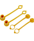 4 Pack 16mm Quick Connect Dust Cap And Plug Set For Propane And Natural Gas Lines, Durable Yellow Rubber Dust Covers