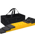 RV Camper Leveling Blocks Set With Anti Slip Pads Interlocking Design 10 Pack Includes One Wheel Chock Ramps And Carrying Bag