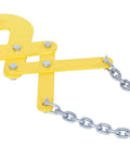 Heavy Duty Double Scissor Pallet Puller For Easy Pallet Moving, 4 Inch Jaw Opening, 5000 Lb Capacity, Built Tough Steel Construction, Yellow