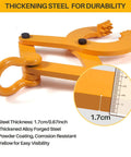 Heavy Duty Pallet Puller Clamp 1T 2204Lbs Steel Pallet Jack Puller With 5 Inch Jaw Opening featuring thick steel alloy body