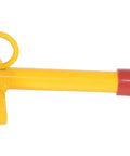 Steel Single Rail Chock With Handle For Keeping Railroad Cars From Moving All Welded Steel Construction Bright Yellow Finish