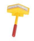 Steel Single Rail Chock With Handle For Keeping Railroad Cars From Moving All Welded Steel Construction Bright Yellow Finish